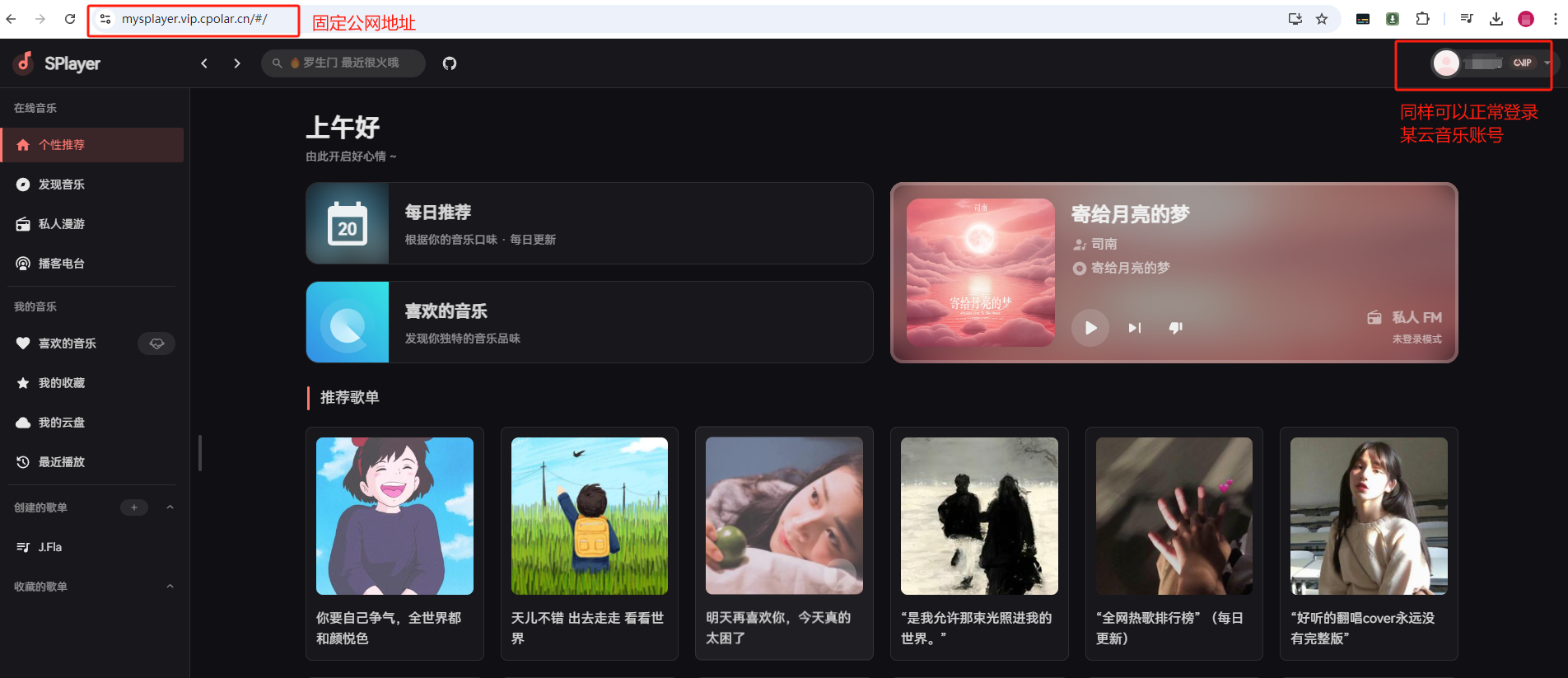如何使用Docker轻松搭建高颜值无广告音乐播放器SPlayer随时随地听歌