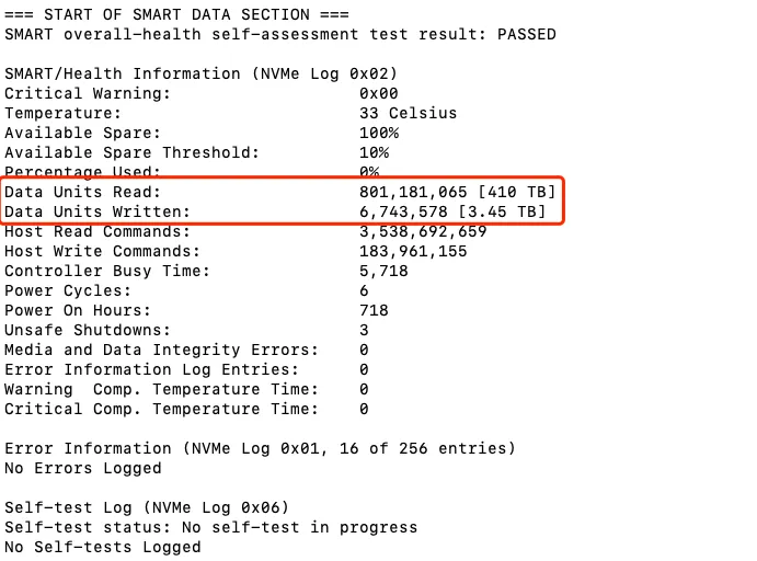 Mac类似CrystalDiskinfo工具smartmontools查看硬盘的读写及健康情况