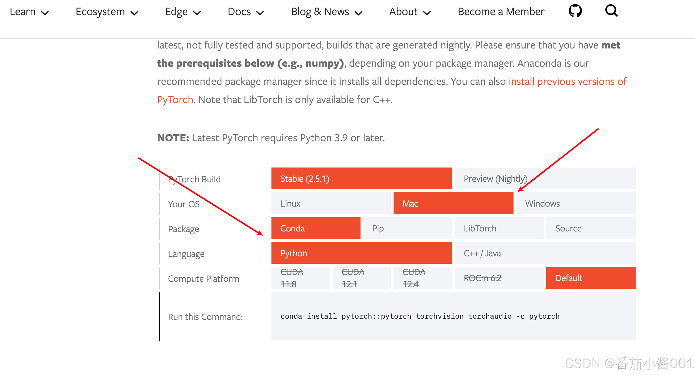 Mac 配置pytorch ---- 保姆级教程