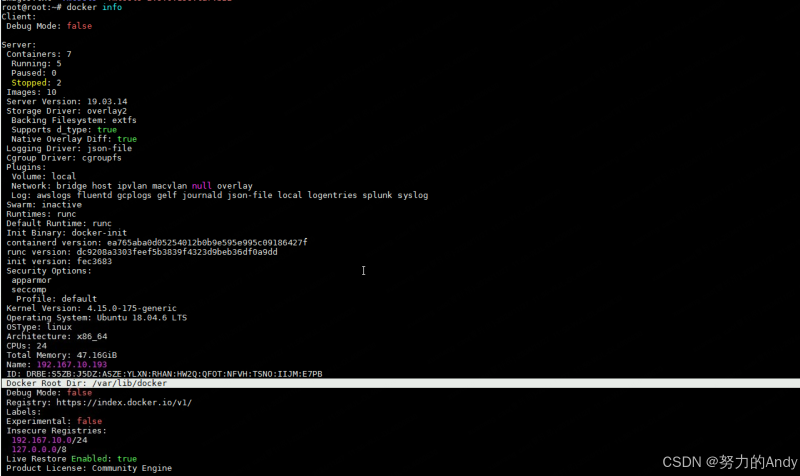 修改Docker 默认存储目录（ Docker Root Dir: /var/lib/docker）