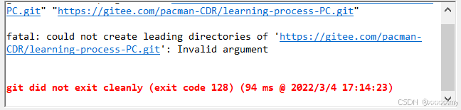 解决git did not exit cleanly (exit code 128)问题