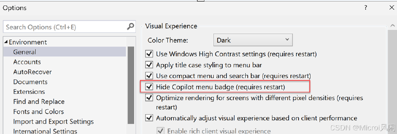 Visual Studio 2022 安装和管理 GitHub Copilot