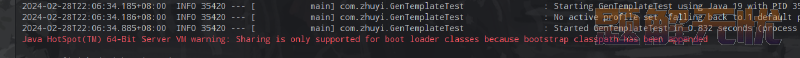 Java HotSpot(TM) 64-Bit Server VM warning_ Sharing is only supported for boot loader classes because