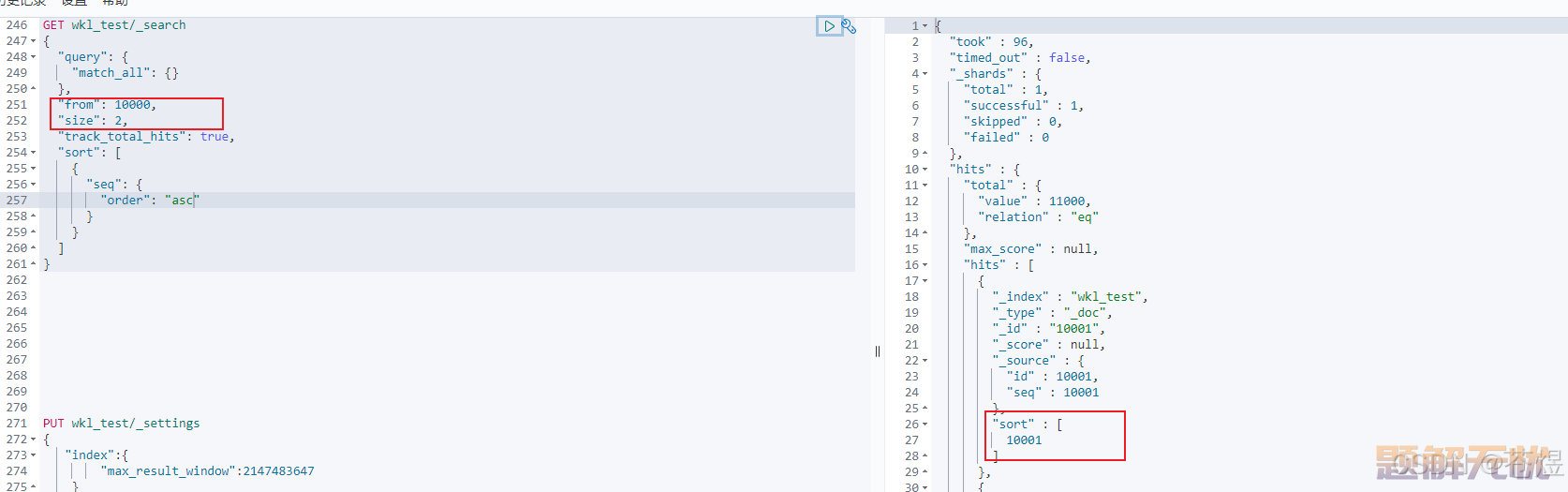elasticsearch 查询超10000的解决方案