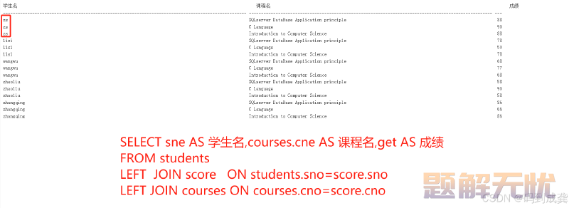 SQL server学习07-查询数据表中的数据（下）
