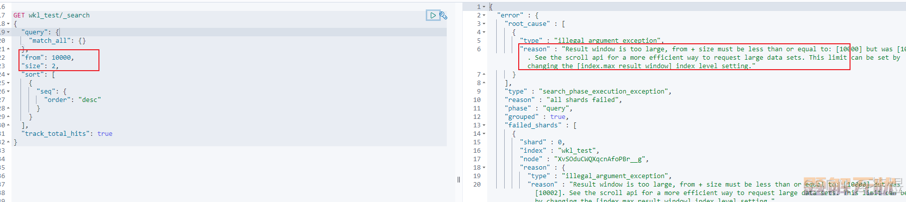 elasticsearch 查询超10000的解决方案