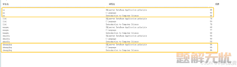 SQL server学习07-查询数据表中的数据（下）