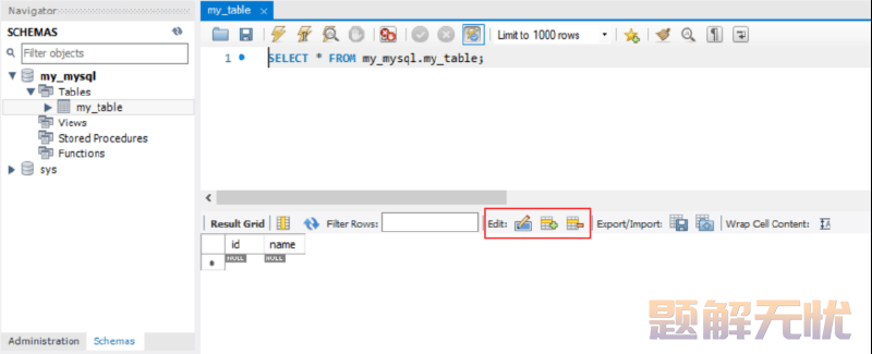 MySQL Workbench 数据库常用操作